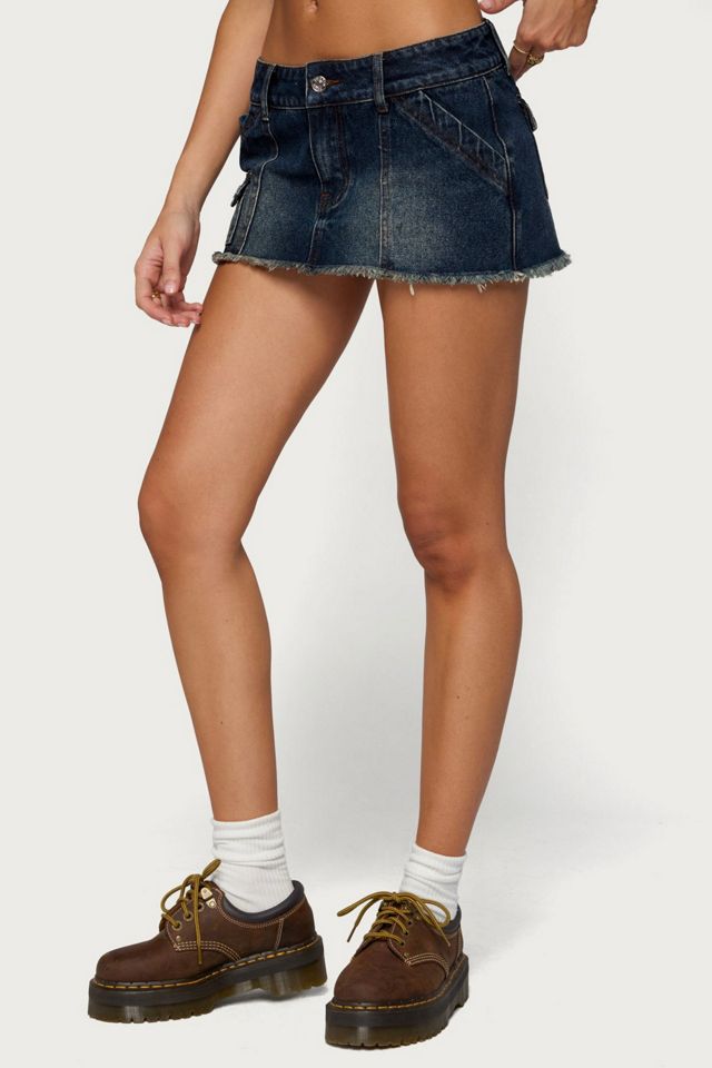 Edikted Adania Denim Mini Skort #2