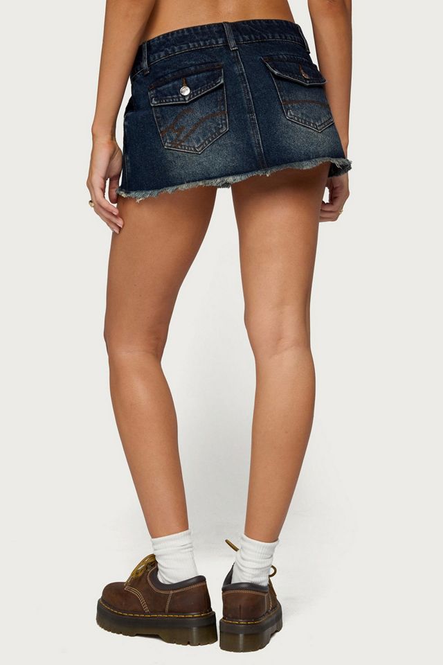 Edikted Adania Denim Mini Skort #3