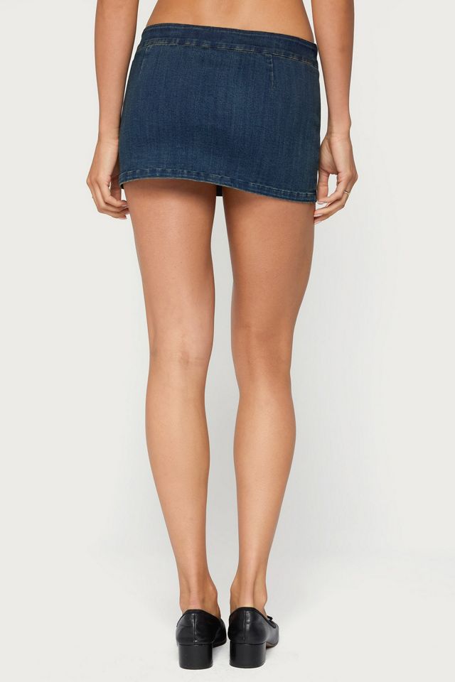 Edikted Taliyah Stretchy Denim Mini Skort #4