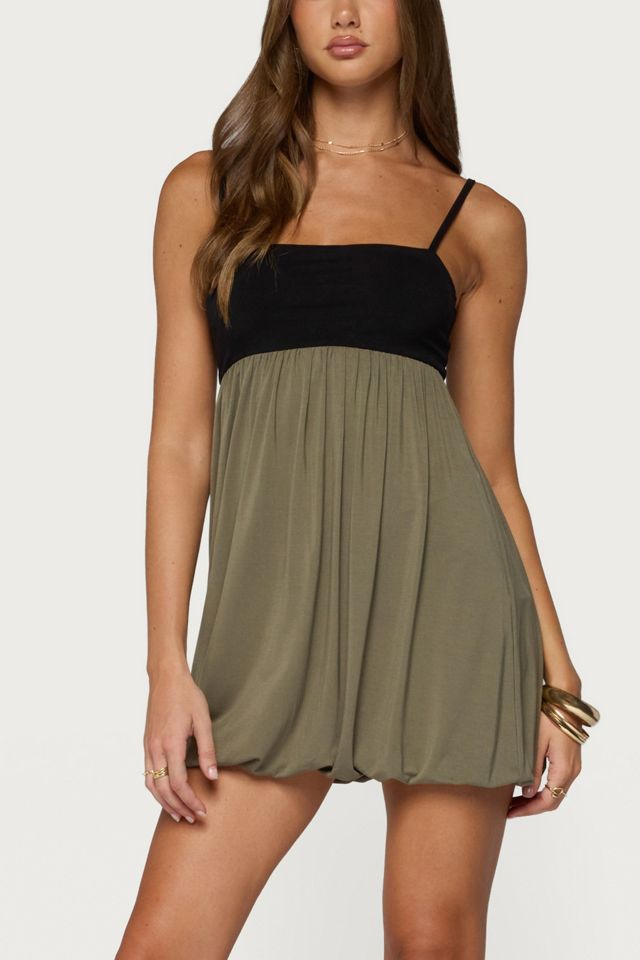 Edikted Jonna Contrast Bubble Mini Dress #1