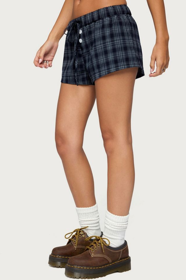 Edikted Alessa Plaid Shorts #3