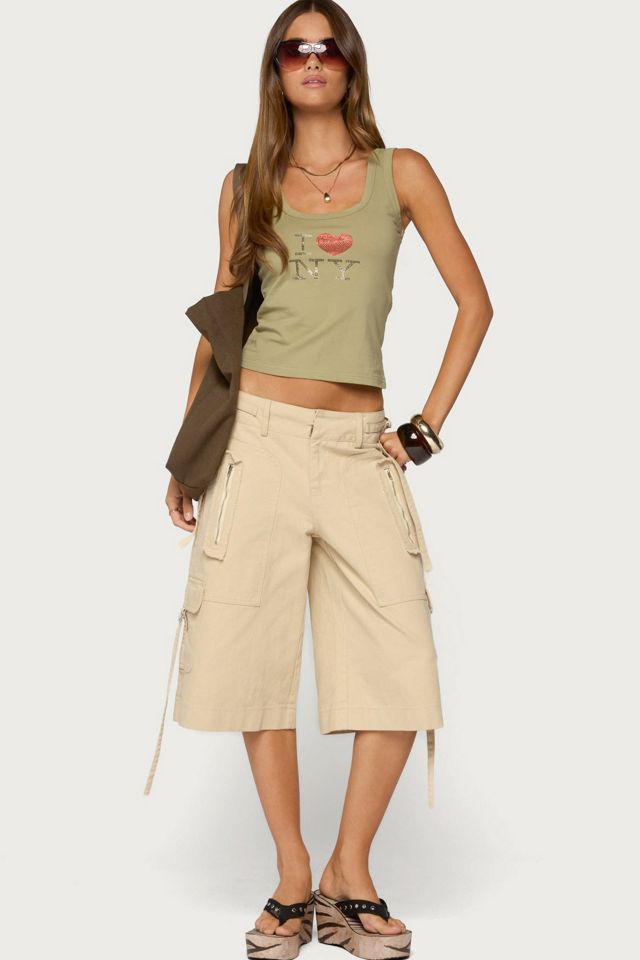 Edikted Avelisse Cotton Cargo Bermuda Shorts #1