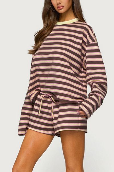 Edikted Blanchy Striped Shorts