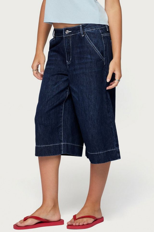 Edikted Letty Low Rise Denim Bermuda Shorts #3