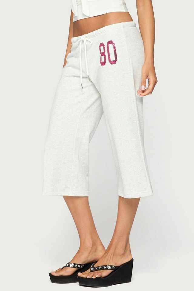 Edikted 80 Sequin Capri Sweatpants #3