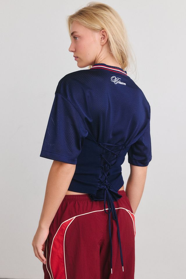 Off Season NFL V-Neck Lace-Up Back Tee #3