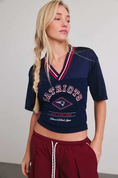 Off Season NFL V-Neck Lace-Up Back Tee