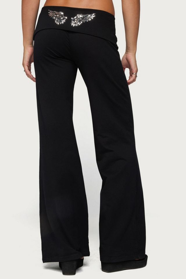 Edikted Angel Energy Sequin Foldover Pants #2