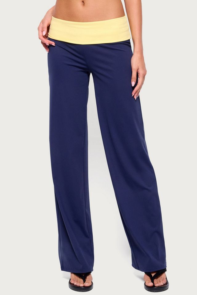 Edikted Dayna Contrast Foldover Straight Leg Pants #1