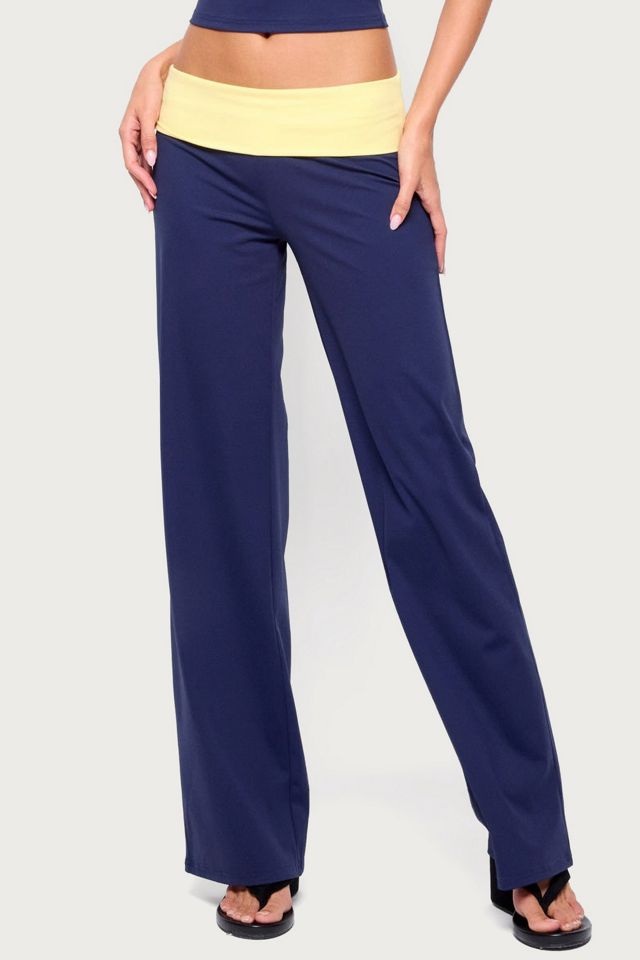 Edikted Dayna Contrast Foldover Straight Leg Pants #3