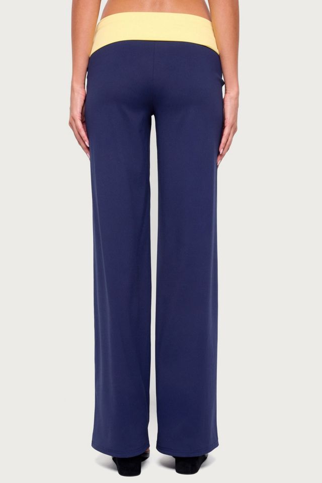 Edikted Dayna Contrast Foldover Straight Leg Pants #4