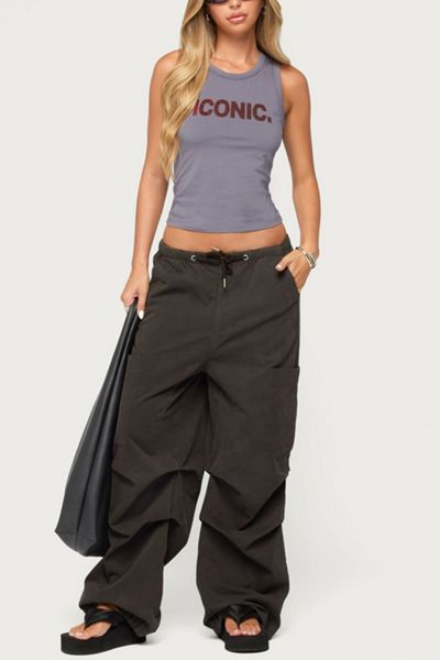 Edikted Emzi Baggy Cotton Cargo Pants