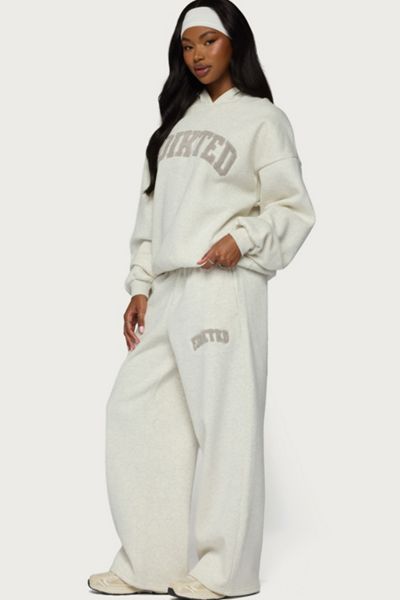 Edikted Edikted To You Wide Leg Sweatpants