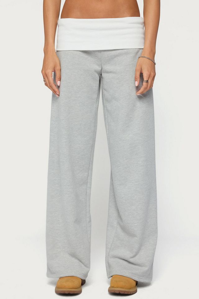 Edikted Idha Contrast Foldover Baggy Sweatpants #1