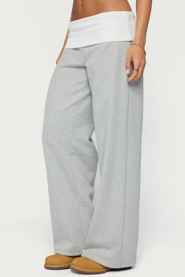 Edikted Idha Contrast Foldover Baggy Sweatpants #2