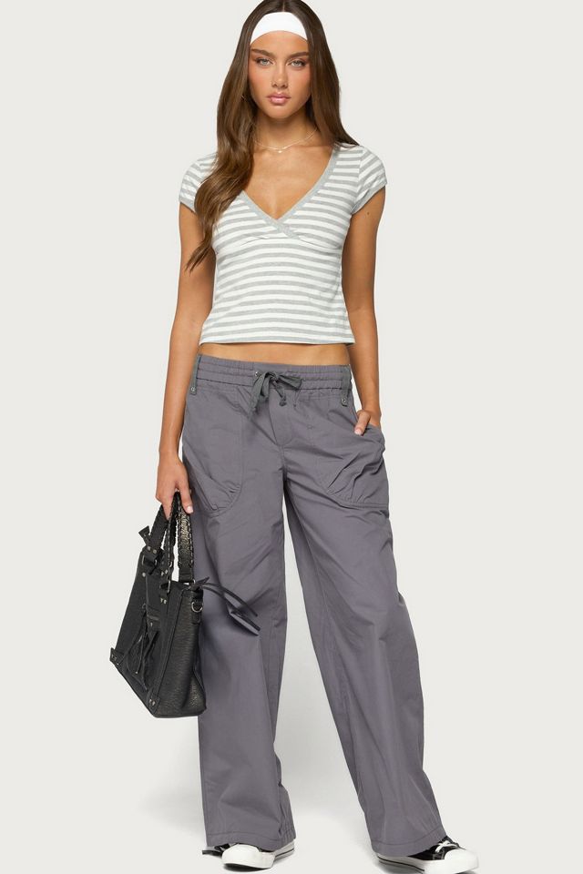Edikted Kathleen Oversized Cotton Cargo Pants #1
