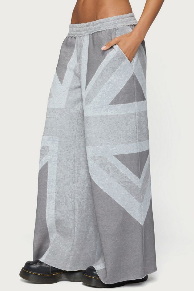 Edikted London Rush Wide Leg Sweatpants #3