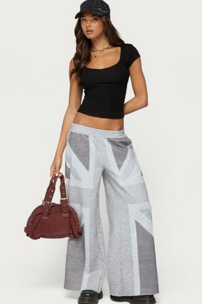 Edikted London Rush Wide Leg Sweatpants