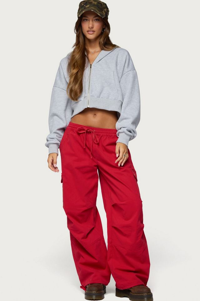 Edikted Paskal Twill Baggy Parachute Pants #1