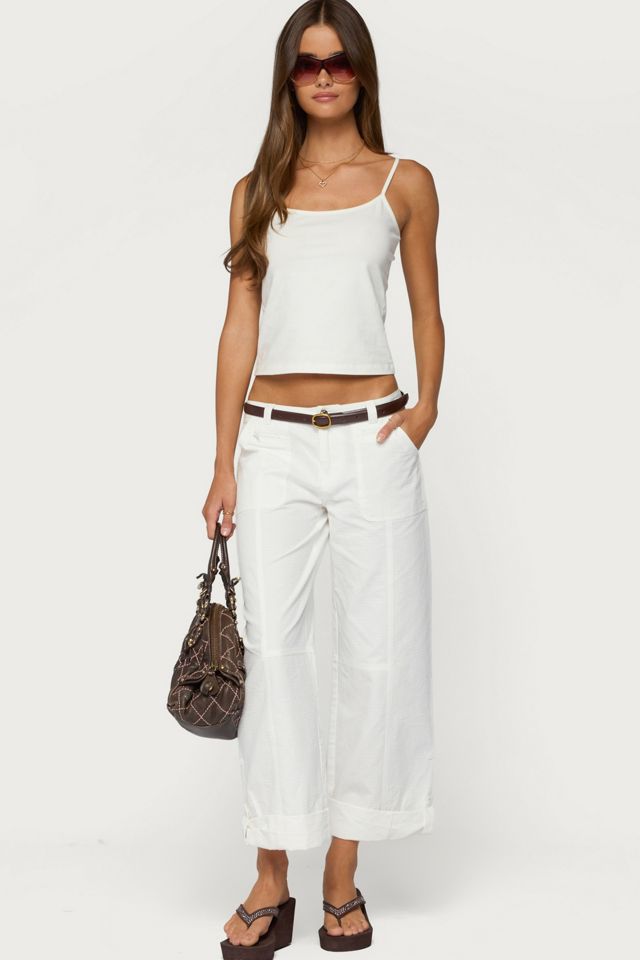 Edikted Odettia Sheer Cotton Pants #1