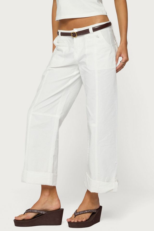 Edikted Odettia Sheer Cotton Pants #3