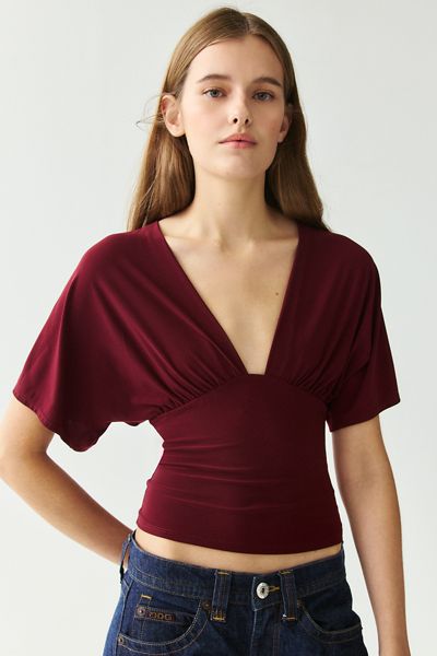 Kimchi Blue Sienna Deep-V Plunge Top