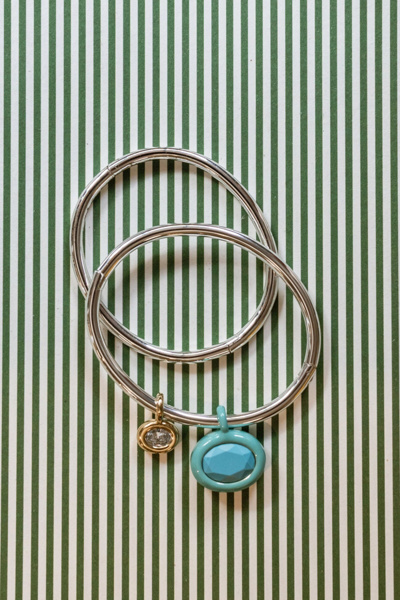Joiana Jewelry Classic Slim Bangle in White Silver, Women's at Urban Outfitters