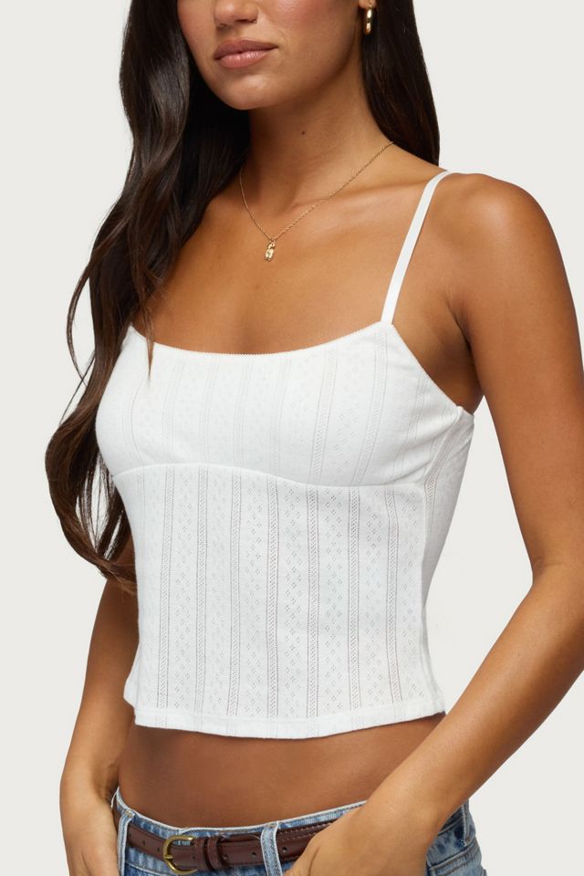 Edikted Aivy Pointelle Tank Top #2