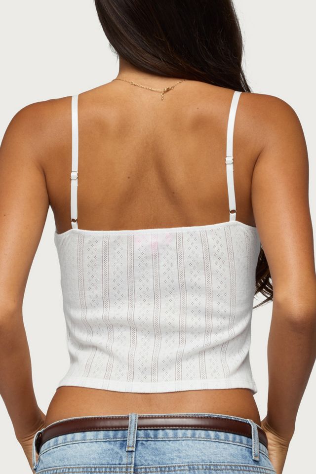 Edikted Aivy Pointelle Tank Top #4