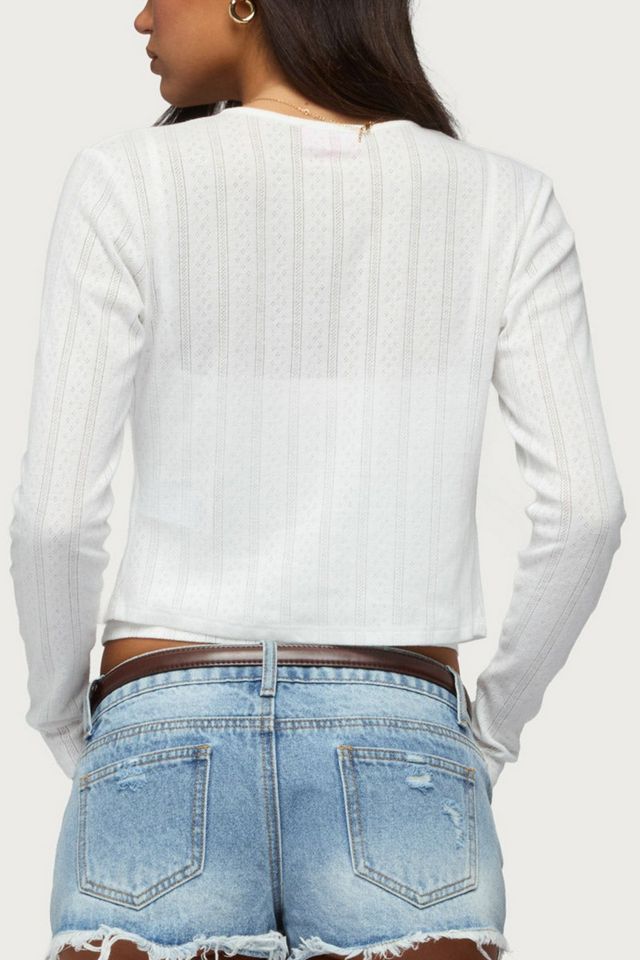 Edikted Adie Pointelle Cardigan #4