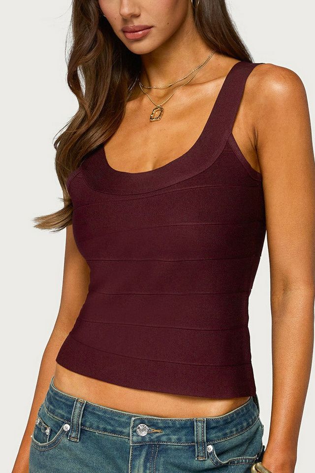 Edikted Akina Bandage Knit Tank Top #2