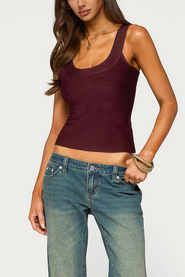 Edikted Akina Bandage Knit Tank Top #3