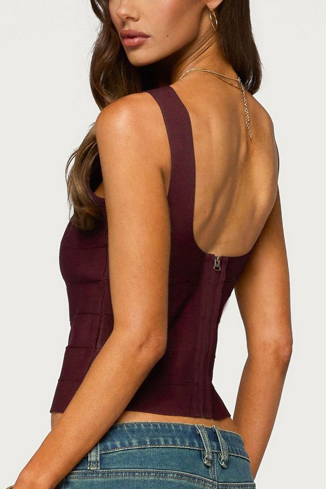 Edikted Akina Bandage Knit Tank Top #4