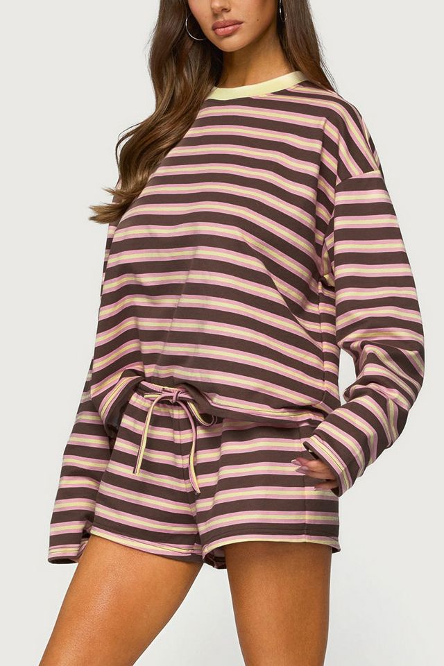 Edikted Blanchy Striped Long Sleeve Top #3