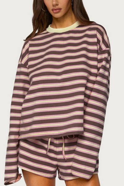 Edikted Blanchy Striped Long Sleeve Top