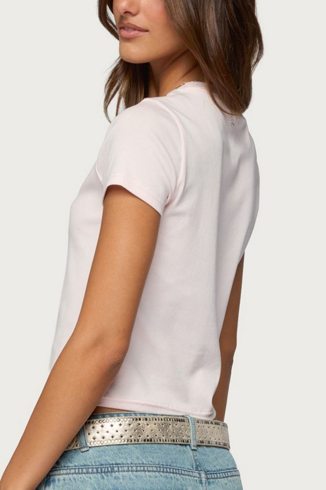 Edikted Coconut Beaded T Shirt #4