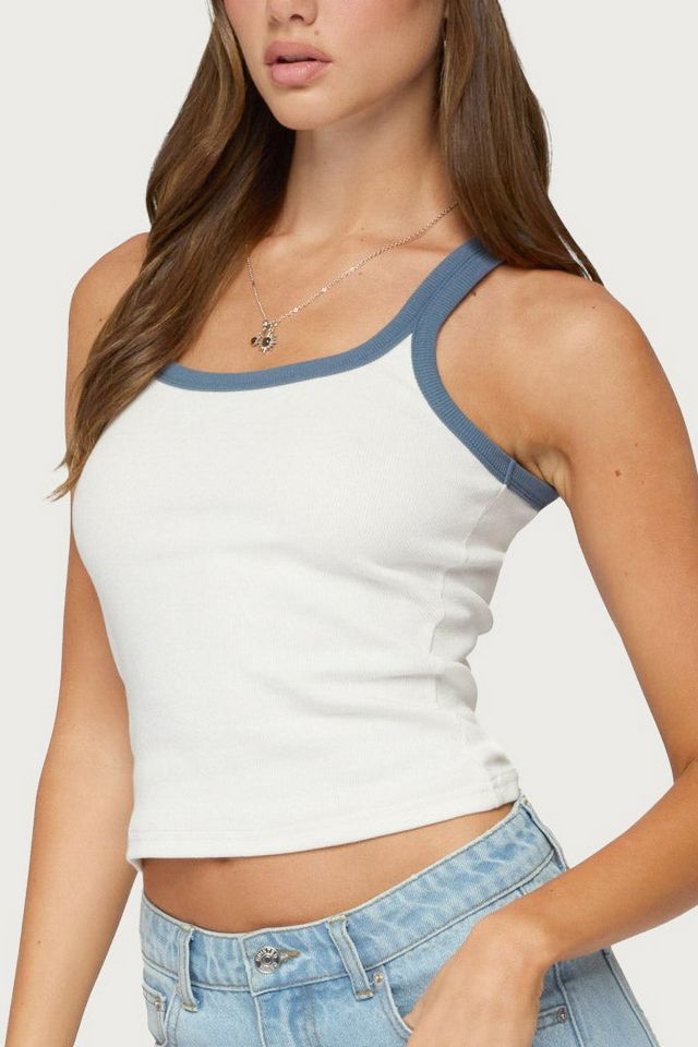 Edikted Eida Contrast Ribbed Tank Top #2