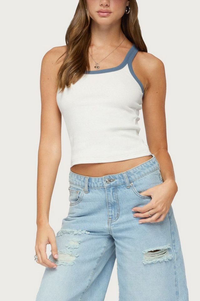 Edikted Eida Contrast Ribbed Tank Top #3