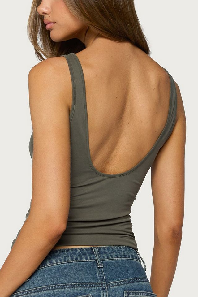 Edikted Emeri Deep Cowl Neck Cutout Top #4