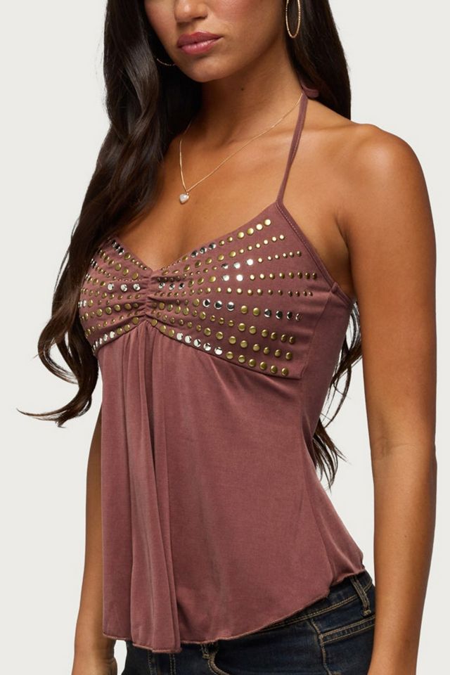 Edikted Ivana Studded Halter Top #2