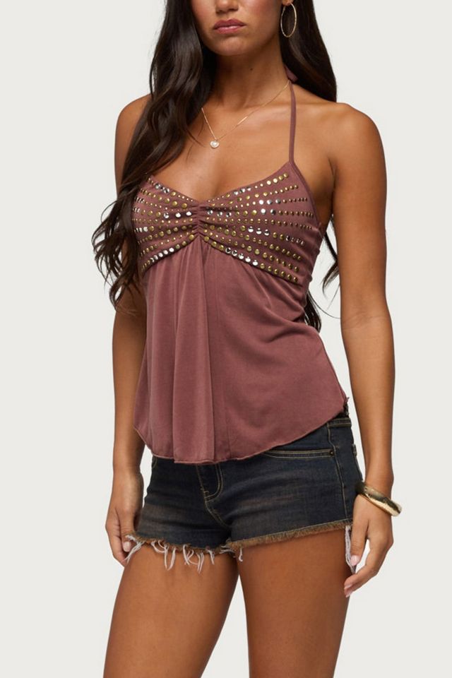 Edikted Ivana Studded Halter Top #3