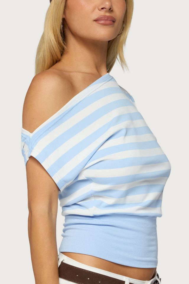 Edikted Kittie Striped Off Shoulder Top #2