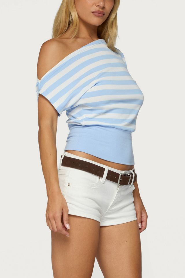 Edikted Kittie Striped Off Shoulder Top #3