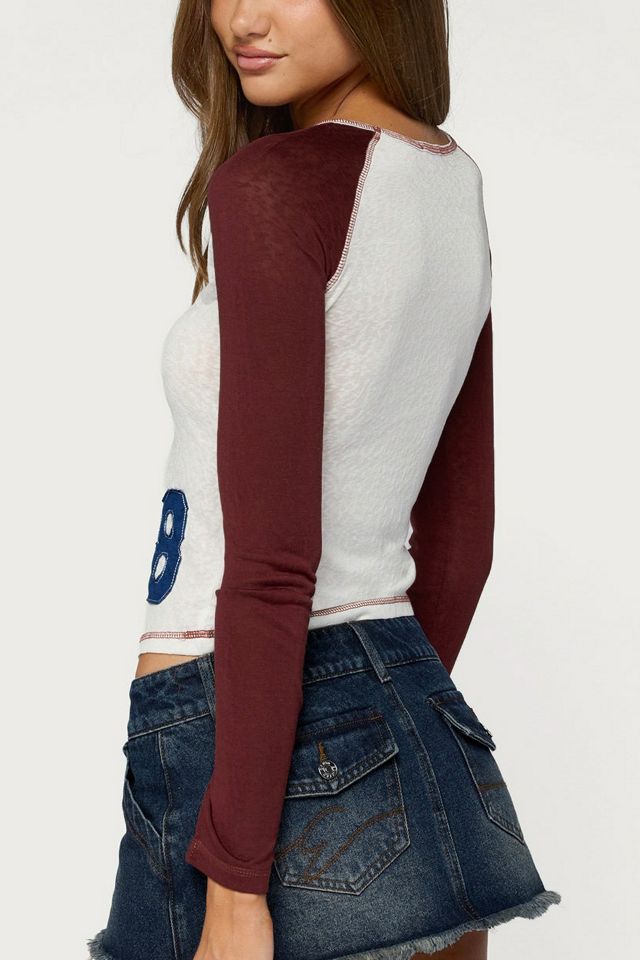 Edikted Julika Contrast Long Sleeve Top #4