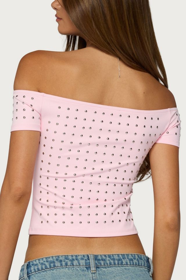 Edikted Mack Studded Off Shoulder Top #4