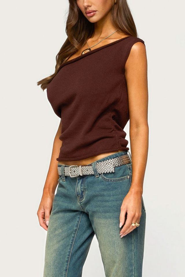 Edikted Lauria Off Shoulder Knit Top #3