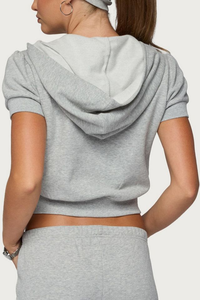 Edikted Rachel Short Sleeve Hooded Top #4