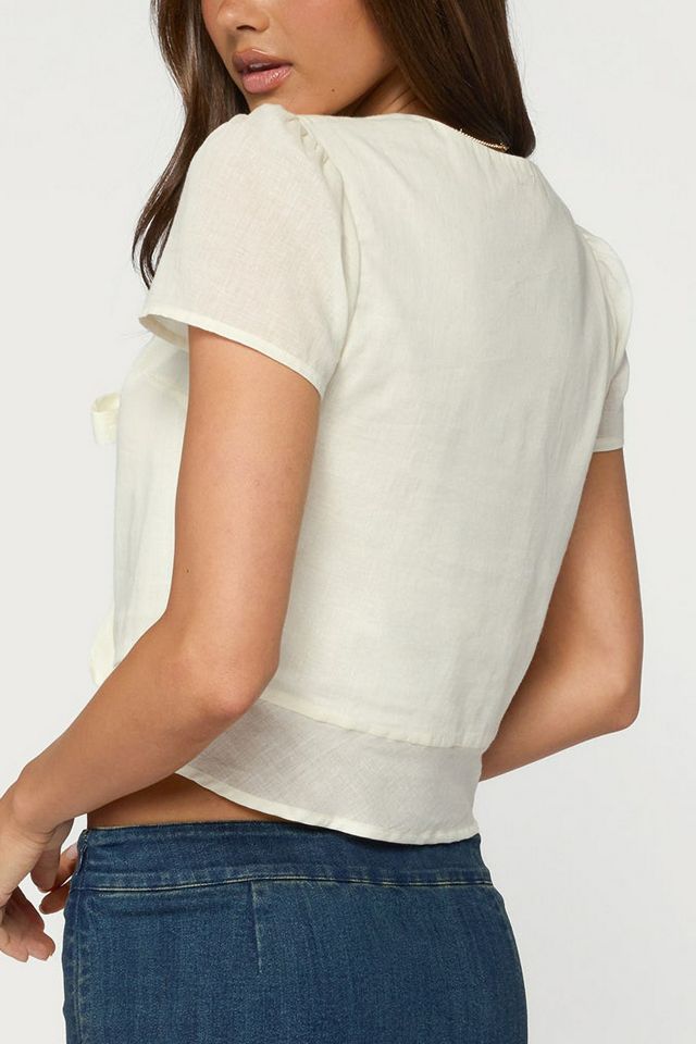 Edikted Rhorie Cotton Button Up Top #4