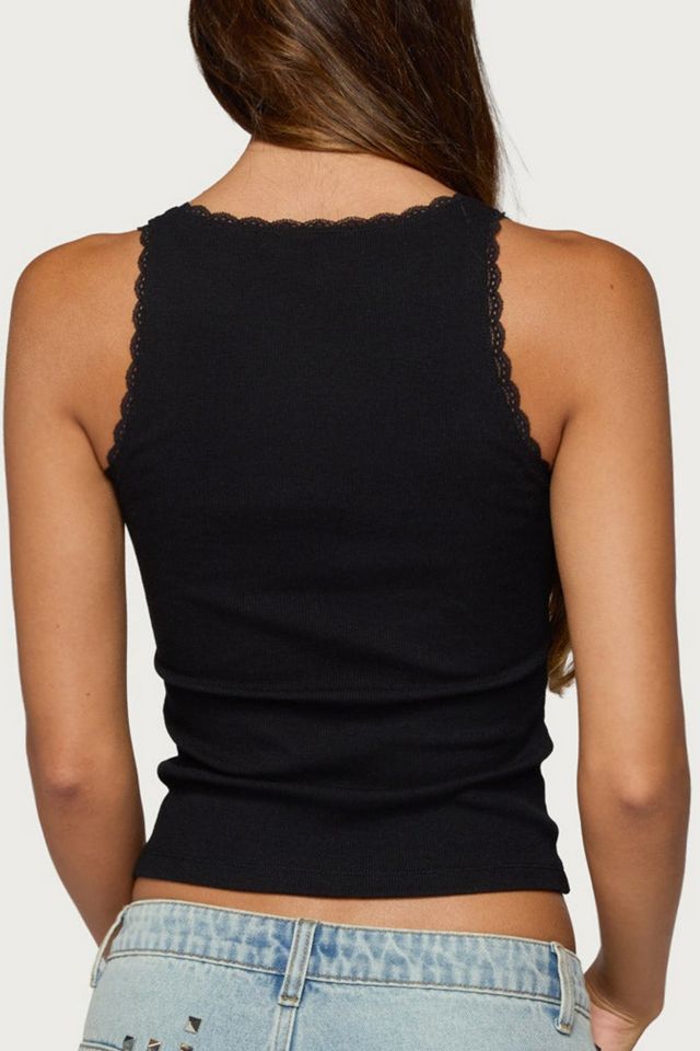 Edikted Rockstar Girlfriend Lacey Tank Top #4