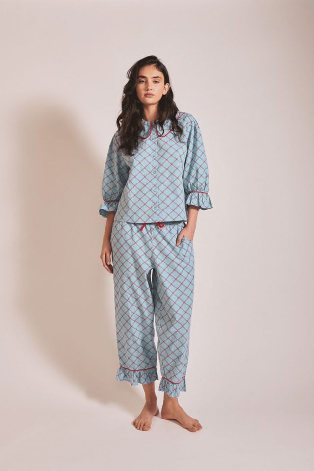TBCo Cotton Lattice Cropped Pajamas Set #2